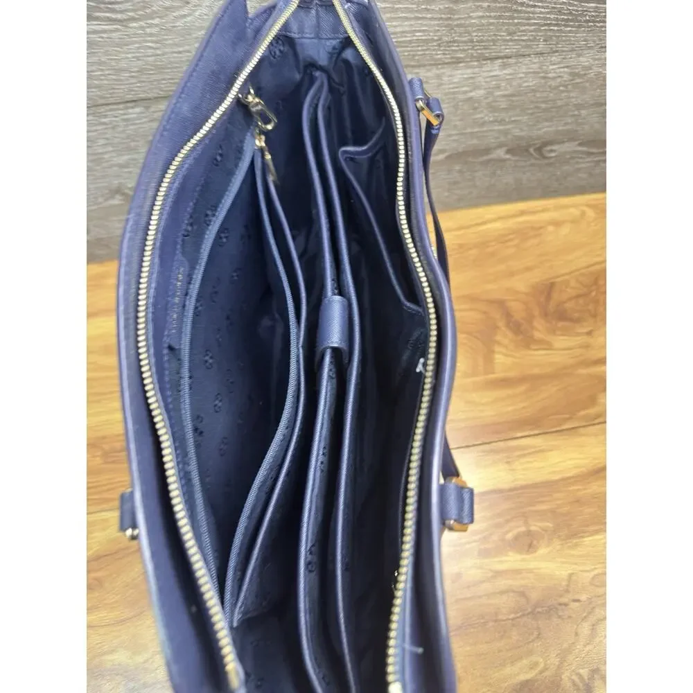 Tory Burch Emerson Large Zip Tote Navy